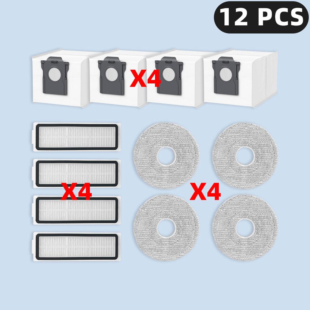 Compatible For ( Cecotec Conga X100 / X100 X-Treme ) Replacement Parts HEPA Filter Mop Cloth Dust Bag