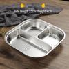 Abay 304 Stainless Steel Divided Lunch Tray