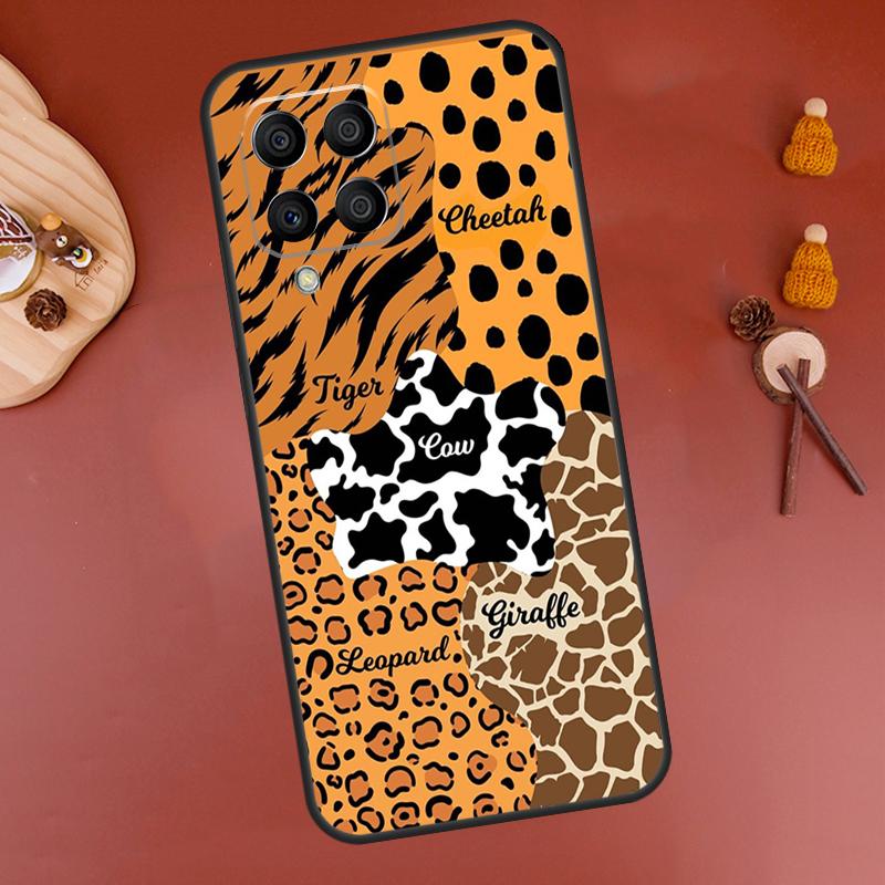 Tiger leopard print panther Case For Samsung Galaxy M52 M32 M22 M12 M13 M23 M33 M53 M14 M34 M54 M20 M30s M31s M51 Cover
