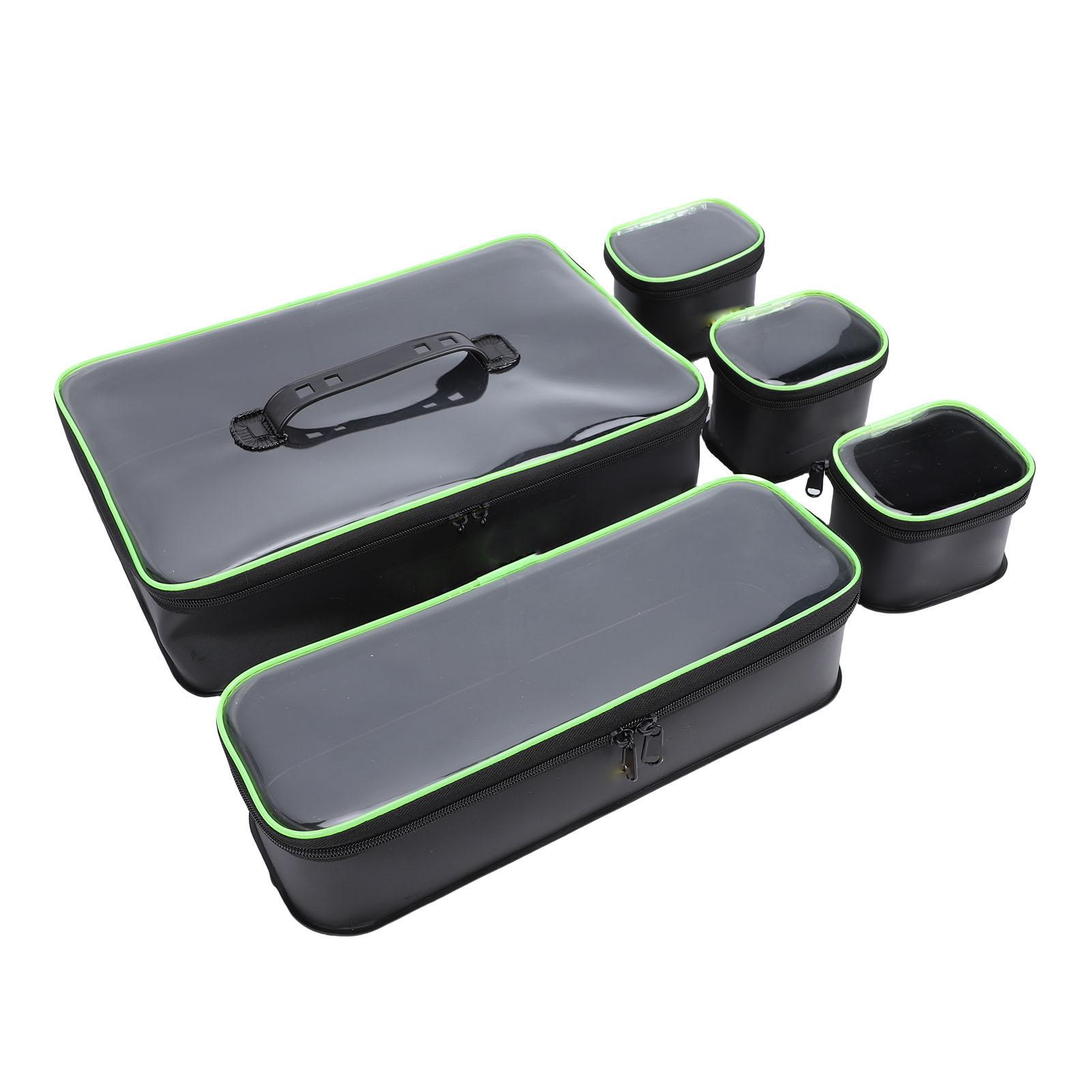 

5 in 1 Fishing Tackle Bags Lightweight EVA Fishing Gear Bags Generous Storage Multifunctional Outdoor Use OD Green