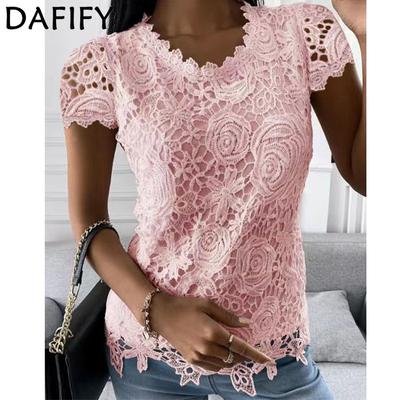 Moda feminina casual verão cor sólida estampa manga curta blusas e camisas