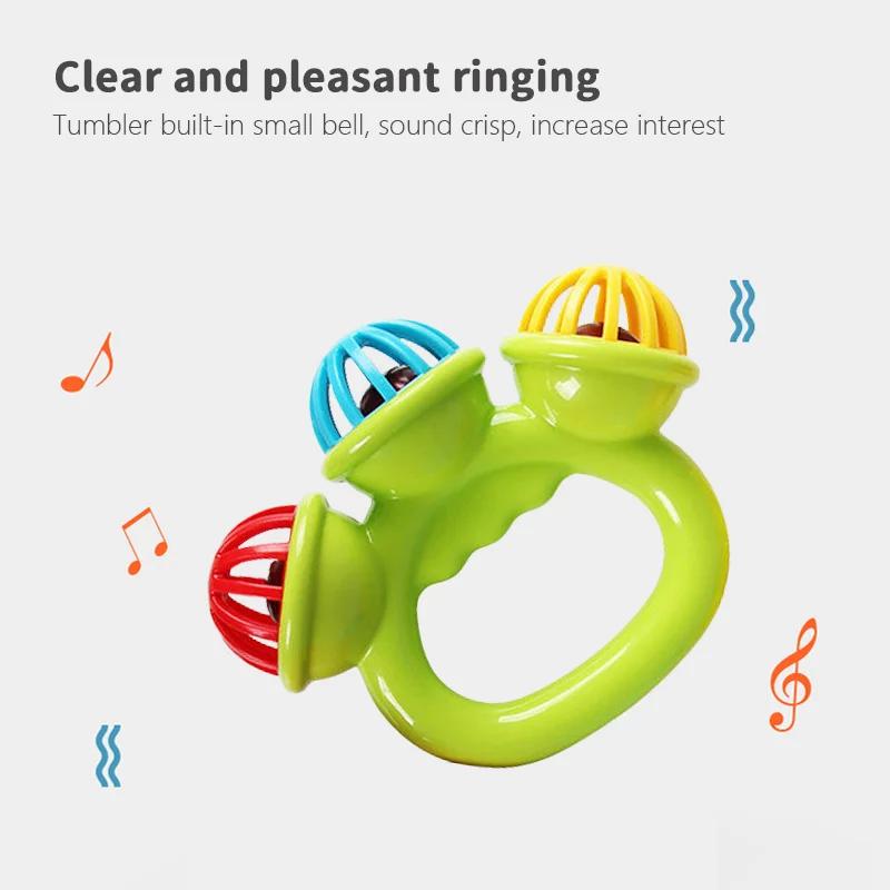 14PCS Newborn Hand Rattle Ball Baby Toys Grasping Hand Bell Sensory Toys Kids Safety Materials Toys for Baby Children