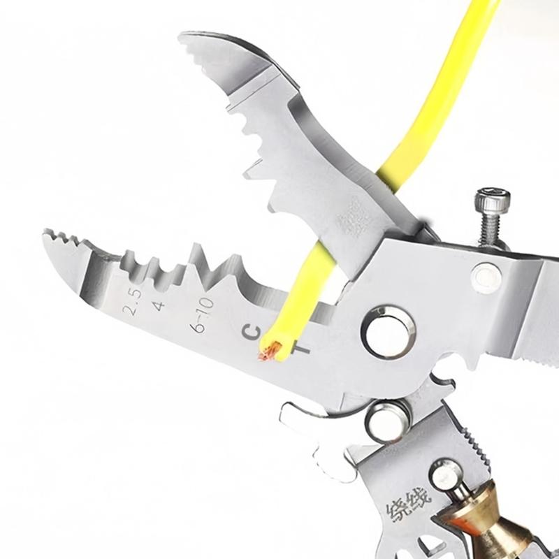 Multifunctional Electrician Wire Stripper Crimper Tool 10-22AWG Suitable for Peeling Networking Cabling Wire Stripper