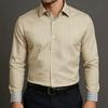 Men S Long Sleeve Striped Business Casual Dress Shirt