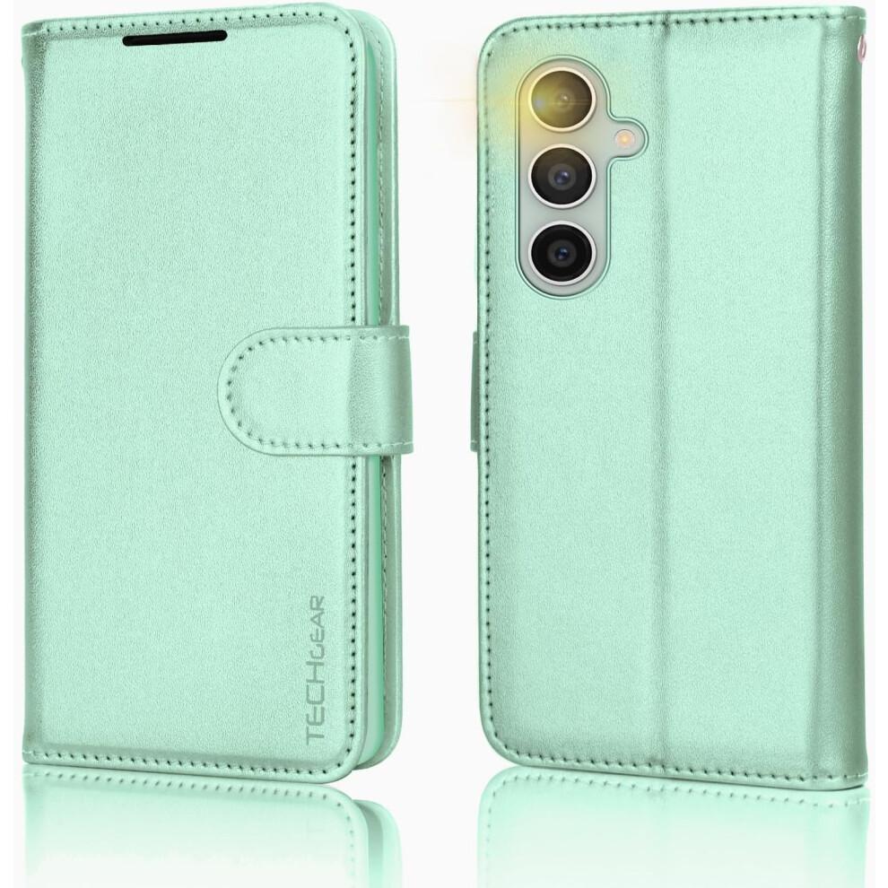 [Leather Wallet Case] Protective Cover with Cash & Card Holder, Stand and Wrist Strap For Samsung Galaxy S23 FE 5G