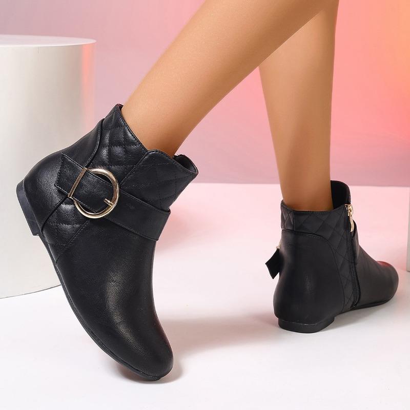 2024 High Quality Ladies Shoes Side Zipper Women's Boots Fashion Women's Boots Office and Career Hot Sale Plus Size Ankle Boots