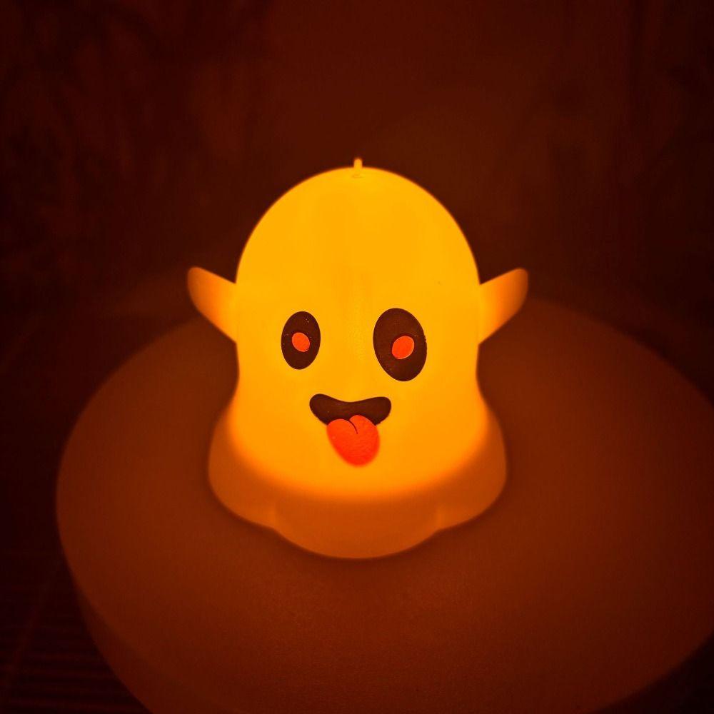 Plastic Halloween Ghost Lamp Portable Mini Ghost Light Ghost Pendant LED Candle Light  Yard Decor