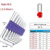 Japanese Eight Brand RS Series Hex Key Set - Flat Head Metric Long