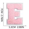 Roaring Sky A-Z Pink Chenille Embroidery Patch: 7cm Iron-on Sticker for Bags