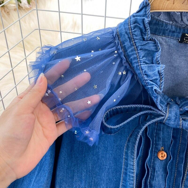 Thin Ripening Wind White Neckline Lace Lace Gauze Patchwork High-end and Slim Hemline Dress