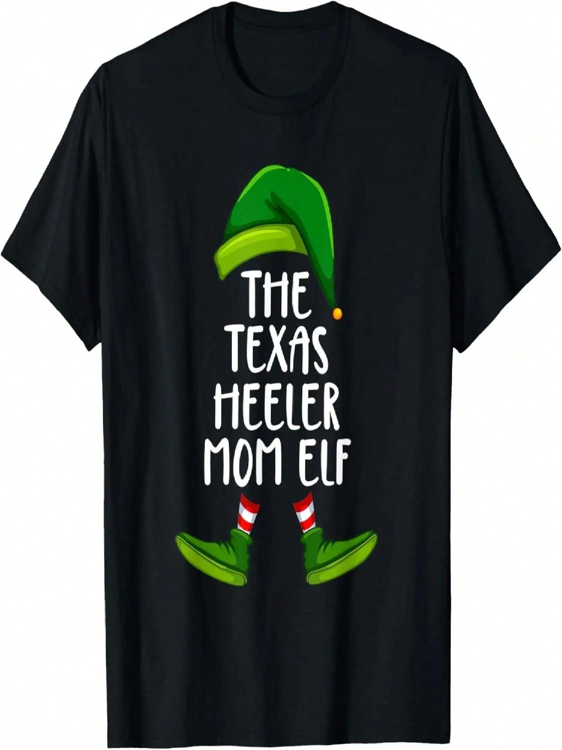 Texas Heeler Mom Dog Funny Christmas Pajama X Mas Wounisex T-Shirt S разноцветный