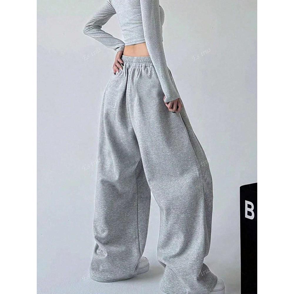 American high street graffiti print casual pants loose trendy brand ruffian handsome fried street wide leg spring pants