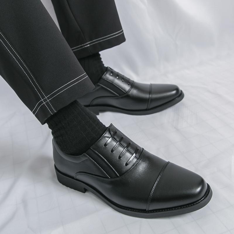 Fashion New Texture Simple Men Comfor Lightweight Non-slip Men's Round Head Vintage Leisure Men's Luxury Business Office Oxford Shoes