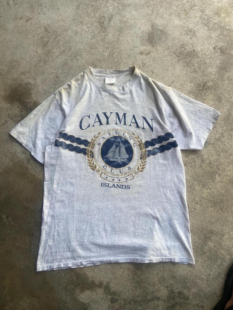 Vintage 90s Cayman Islands Sailing Club T-Shirt, Single Stitch Graphic Tee