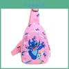Childrens Cartoon Stitch Print Design Oxford Fabric Shoulder Bag With Breathable Nylon For Kindergarten Kids