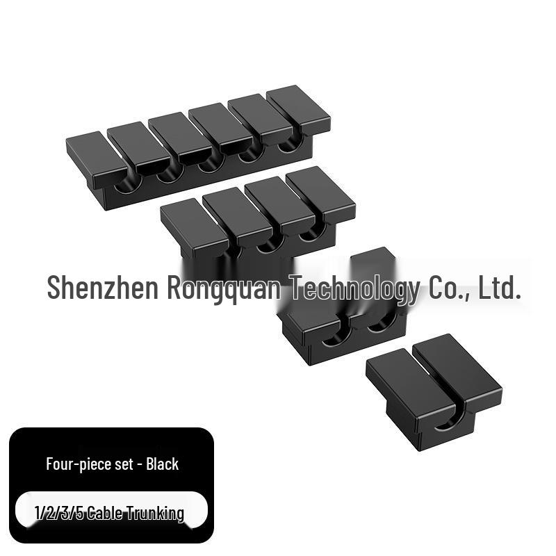 Self-Adhesive Silicone Cable Organizer and Desktop Wire Management Holder