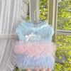 Trendiges Atmungsaktives Welpen Tutu Kleid Süßes Sommer Haustier Prinzessinnenkleid Ärmellos Weiches Hund Aufgeblasenes Kleid für Kleinen Hund Katze