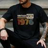 Unisex Retro 1976 Kassettband Vintage Grafisk T-shirt 70-tals Musik Nostalgisk Vardags Streetwear Födelsedagstop