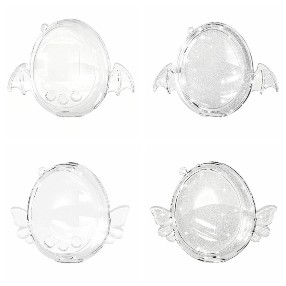 Klar beskyttelsesetui med vinger erstatningsskall for Tamagotchi Meets/Tamagotchi On tilbehør
