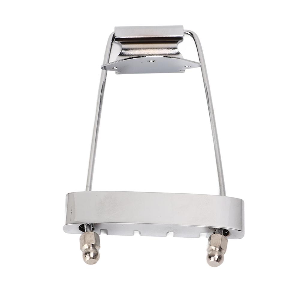 4 String Guitar Talipiece Metal Silver Burr Free Guitar Tailpiece Bridge for Replacement