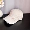 Vintage Style Pink Baseball Cap With Embroidered Letters For Casual Men Women