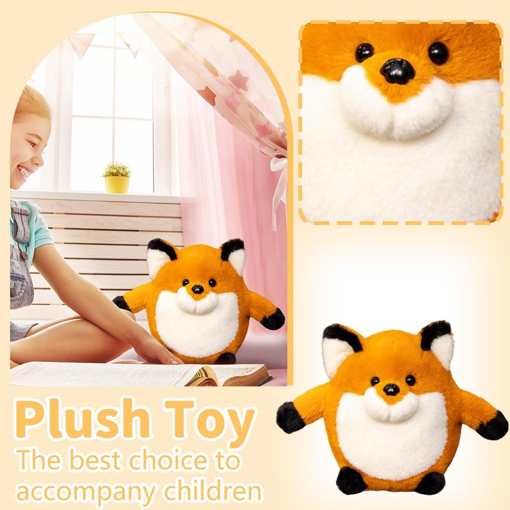 Fats Ball Round Foxes Plush Toy, Big Tail Foxes Sleeping Toy, Plush Toy