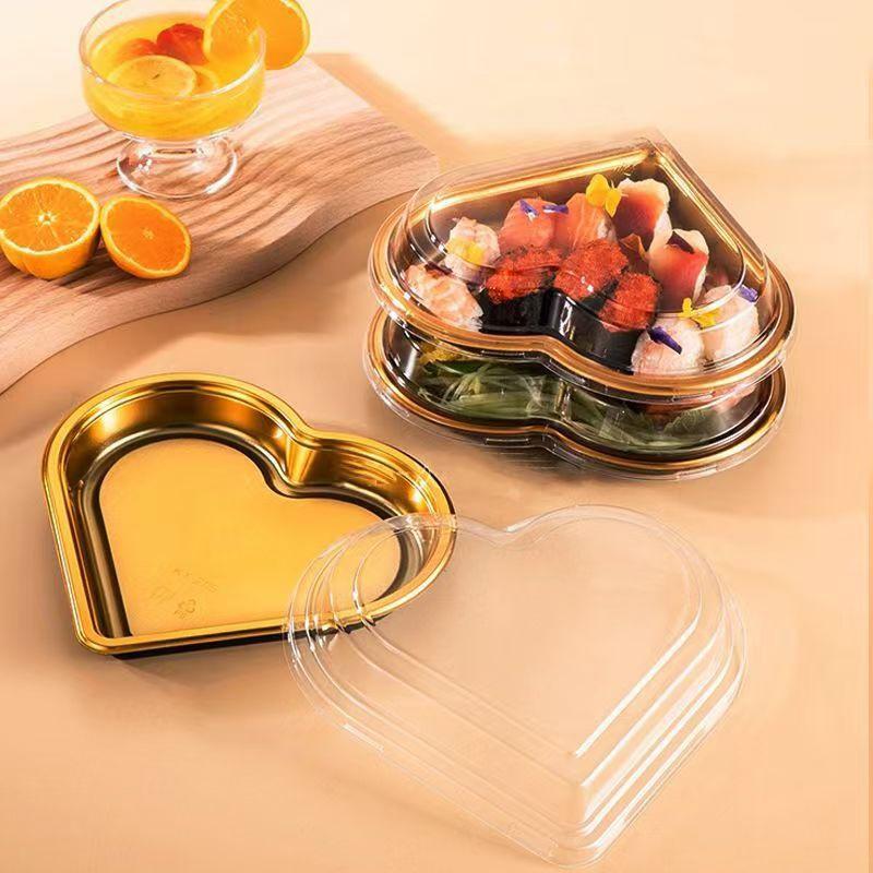 Boîtes à Fruits en Forme de Cœur 3 Pièces Avec Couvercle Contenants de Stockage pour Sucre Boîte Créative à Bijoux Bonbons Snacks pour Cadeau de la Saint-Valentin Décoration de Fête