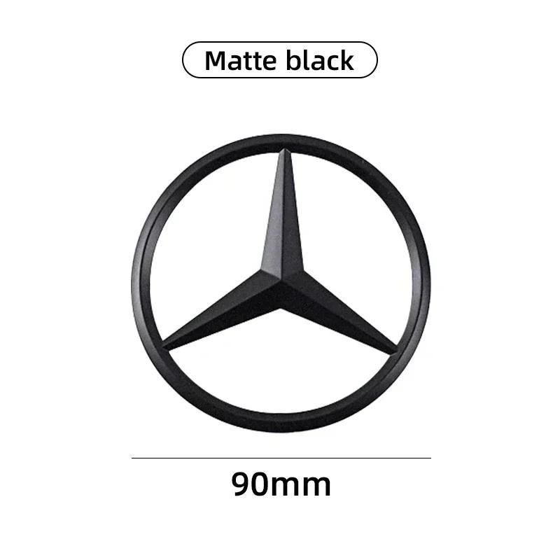 

For Mercedes Benz 9cm ABS Car Rear Decal Trunk Emblem Sticker For Mercedes Benz S320 W164 W203 W204 W168 C180 E320 A200 CLA CLK матовый черный