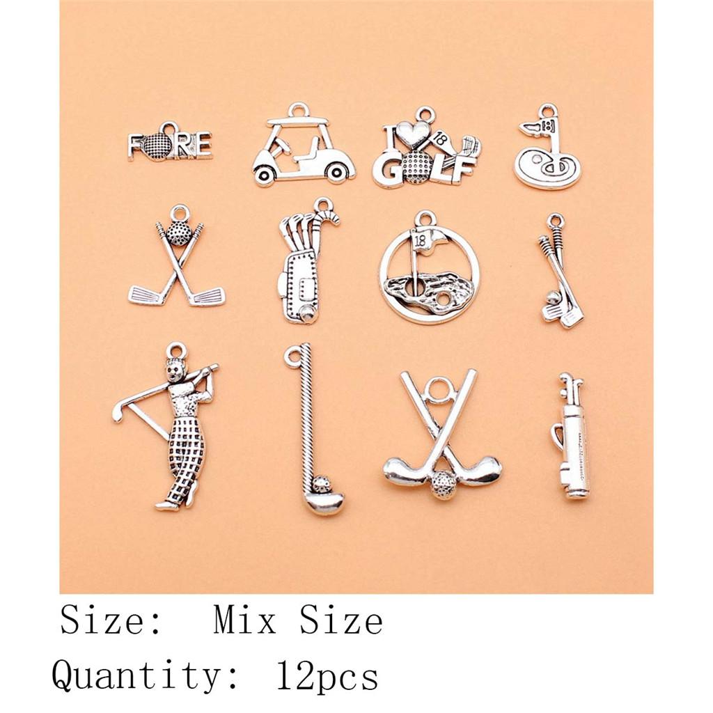 New Year's Day Aesthetic Jewelry Charms Study Sports Mixed Set Charms Pendant Women's Bag Bracelet Pendant