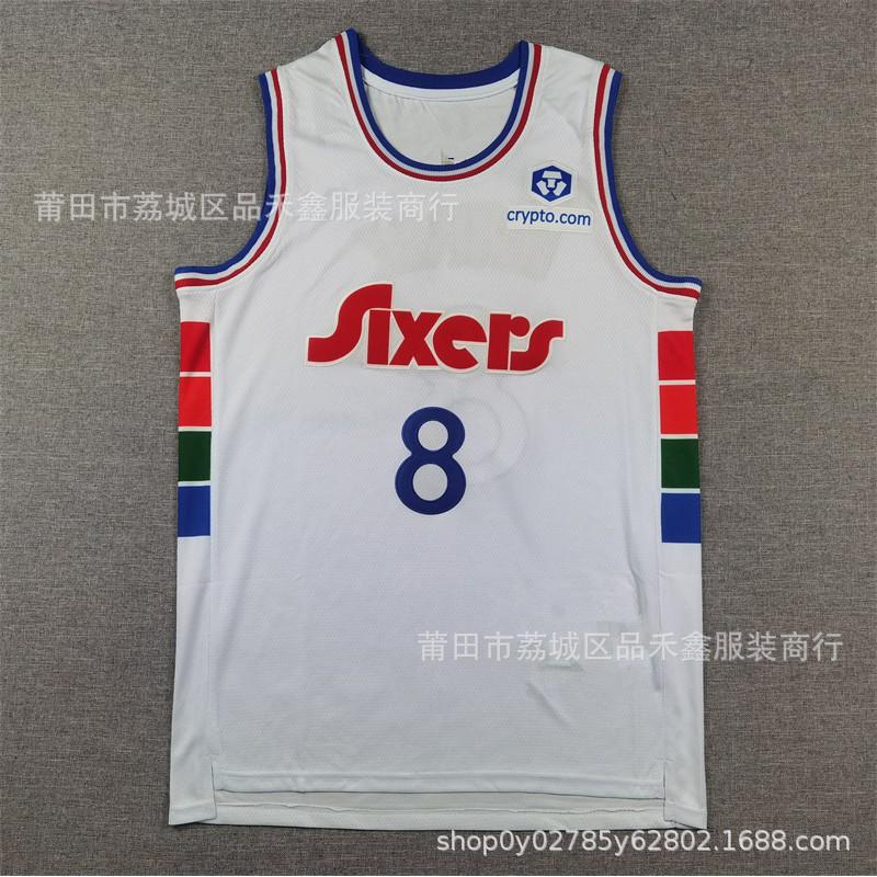 Philadelphia 76ers Basketball Jersey Embiid Maxey City Edition White Mens Cotton Sport Wear Fall Winter