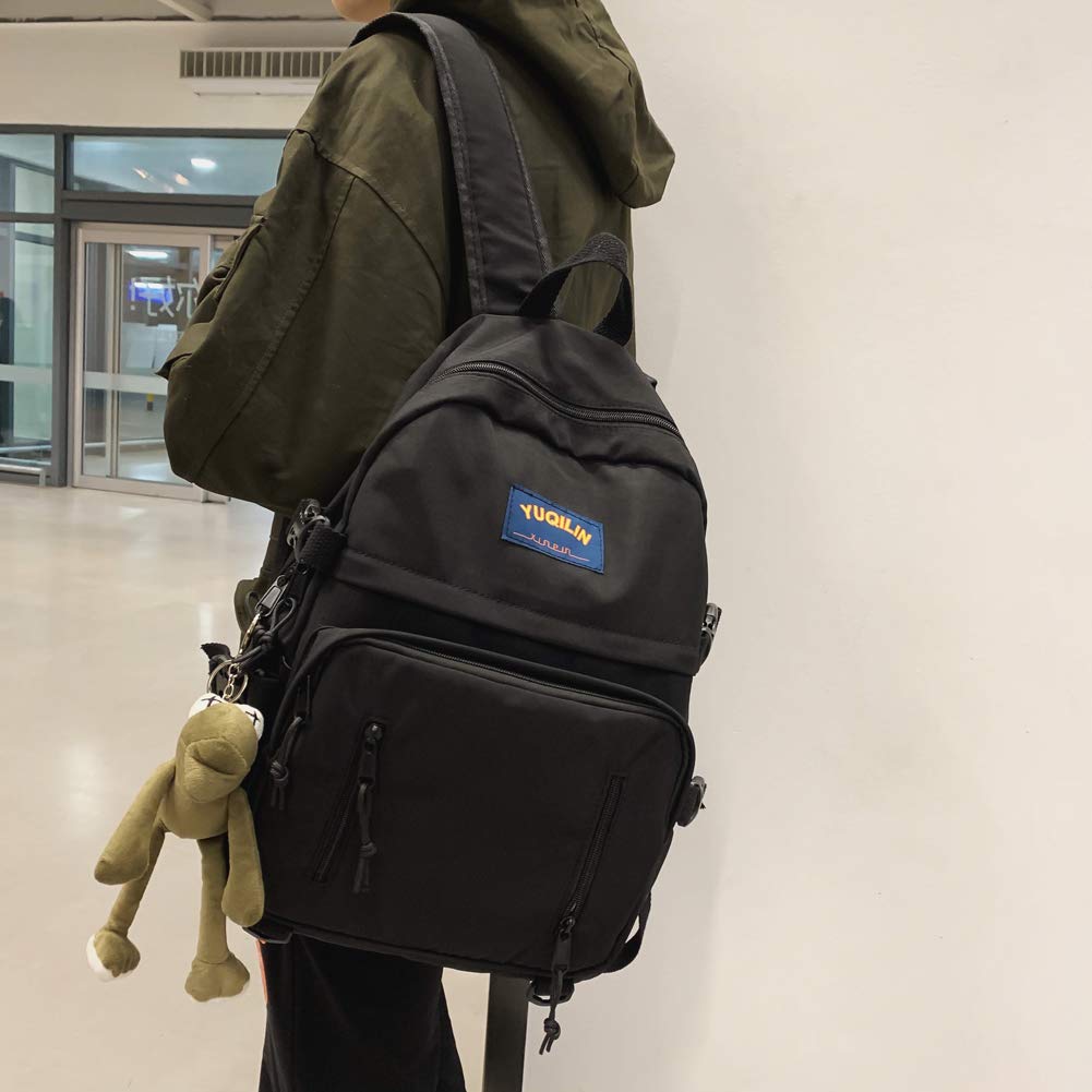 ZESU Large Capacity Korean Popular for High School and Stylish and Cute Black Lightweight and A Great Backpack for Moms and Women's Backpack, Style,