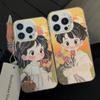 Flower Picking Boy iPhone16promax Mobile Phone Case 15plus Anti-drop for Apple 14 Hard 12 Couple 13 Hard