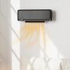 Wall-Mounted Fan Heater, Oscillating 2000 W, PTC Ceramic, 3 Power Levels, 56 x 11.7 x 18.5 cm, Black