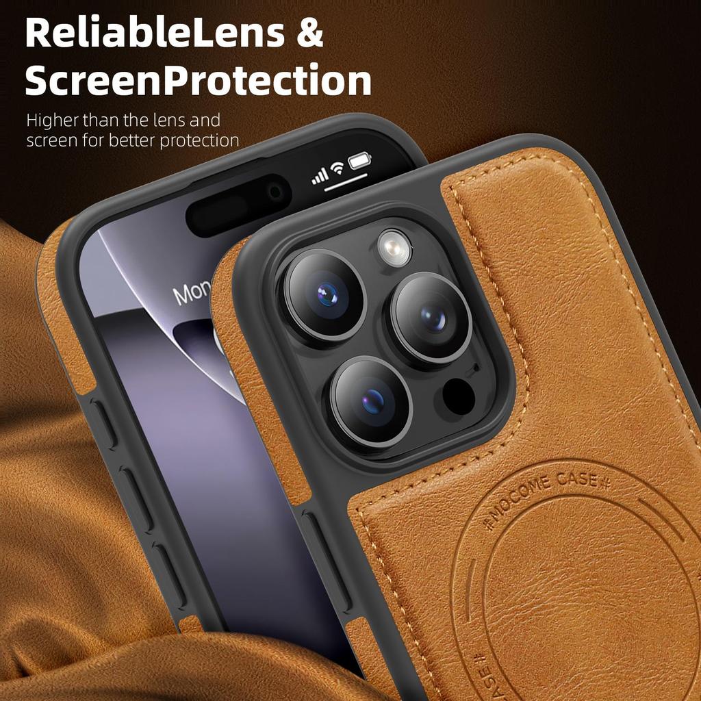 Luxury Cow Leather Magnetic Bumper Phone Case For iPhone 17 Air 16 PM 15 Pro Max Samsung S25 S24 S23 Ultra Google Pixel 10 Anti Shock Protective Cover