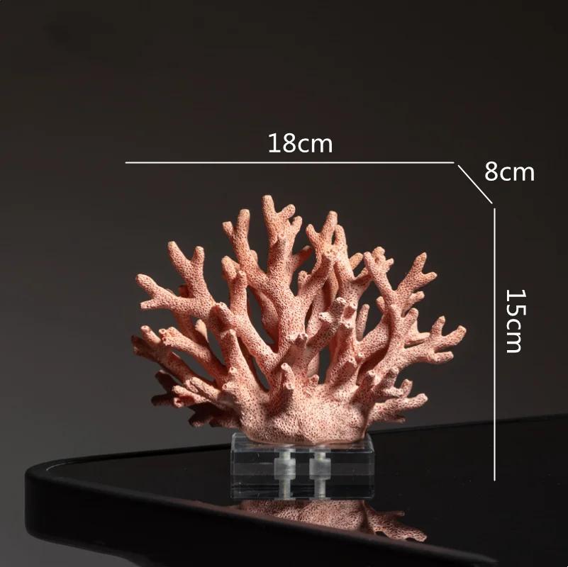 

Creative Ocean Simulation Coral Resin Ornaments Hollow Out Artificial Coral Decorative Figurines Home Decoration Accessories