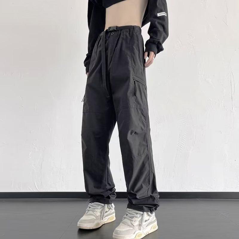 Charge pants men's autumn and winter American paratrooper pants fleece tide brand loose straight hiking pants tooling casual trousers