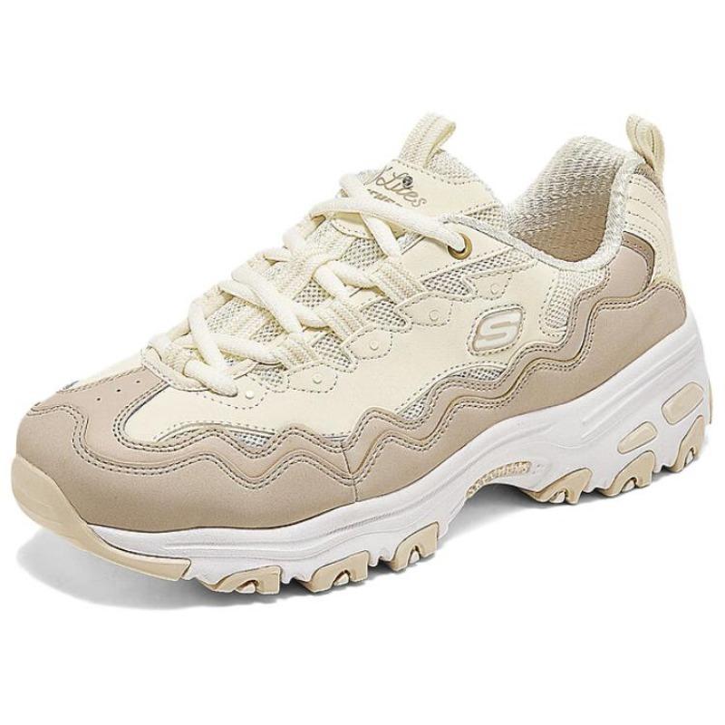 Skechers D'LITES Women Low Top Dad Shoes Khaki 149792-NAT