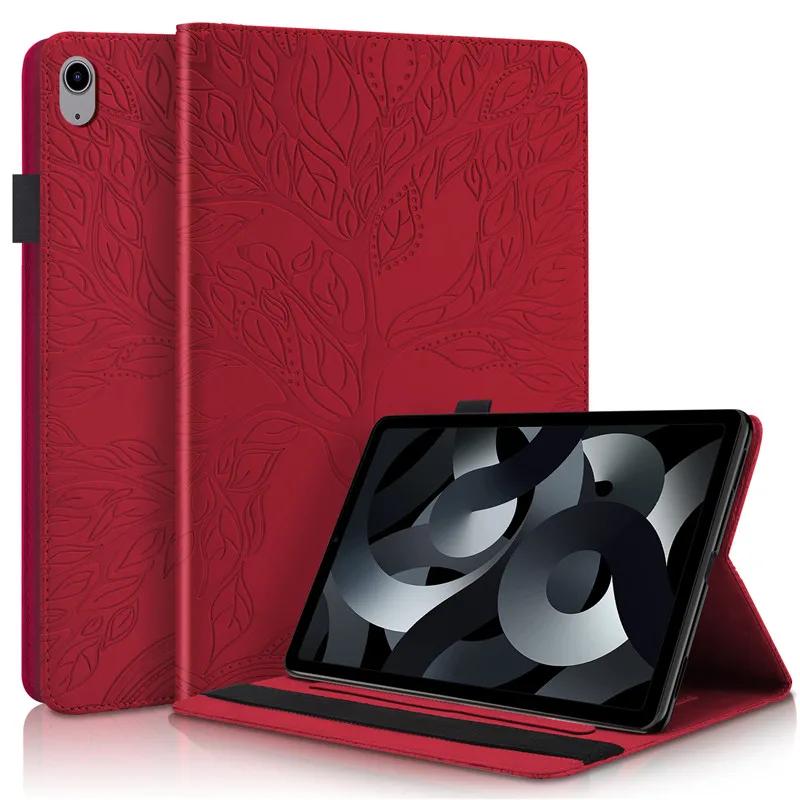 Tablet Coque for IPad A16 Case Emboss Tree Flip Wallet Stand Cover for Funda IPad 11 11th Generation 2025 Case Capa