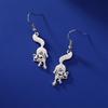 My Shape Cute Raccoon Drop Earrings for Women Girls Stainless Steel Animals Dangle Earrings Valentine's Day Jewelry Wholesale