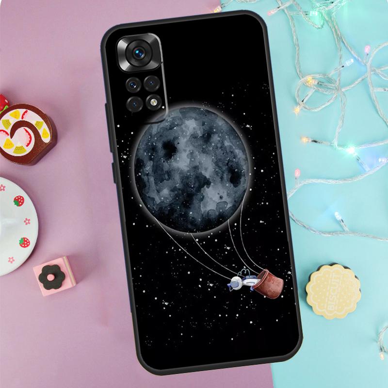 Magic Space Moon Planet Case For Xiaomi Redmi Note 9 10 11 12 13 14 Pro 9S 10S 11S 12S Redmi 14C 10C 12C 13C Cover