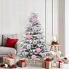 XL Christmas Ornament Set 9 pcs Pink Plastic