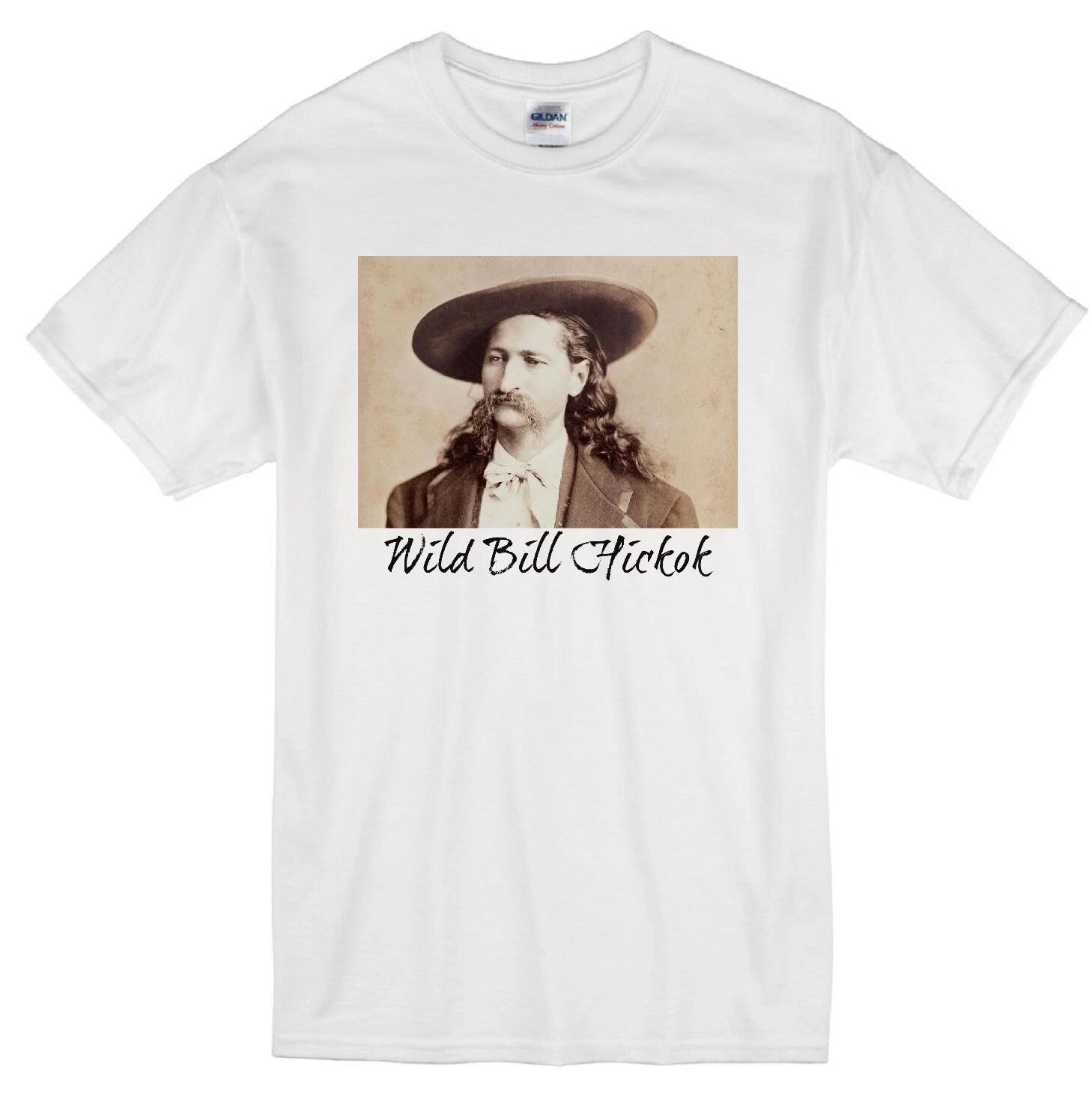 WILD BILL HICKOK LEGENDARY WILD WEST CLASSIC WHITE T-shirt 4XL