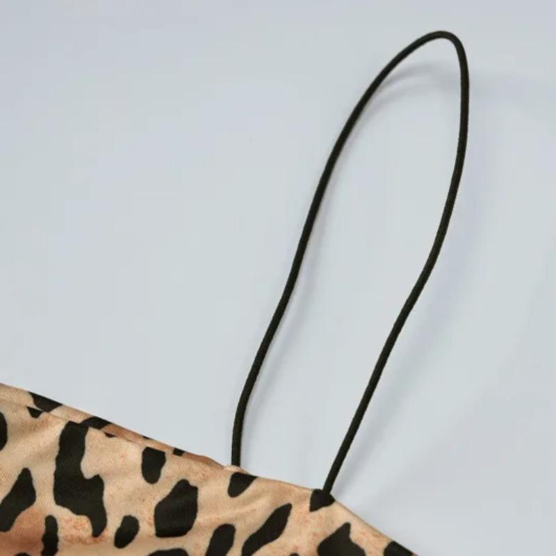 Summer Women Sexy Camisole Female Leopard Print Skinny Crop Top Female Party Nightclub Bodycon Tank Tops Y2K Sleeveless Tank Tops