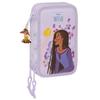 Pencil Case - Safta - Disney Wish - 36 Pieces - Purple - 12.5x5.5x19.5cm