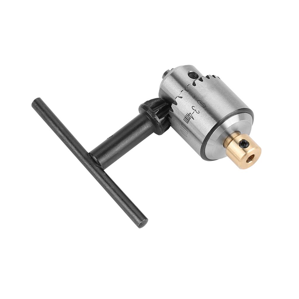 Micro 0.34mm JTO Taper Mounted Drill Chuck  and Wrench with Chuck Key for Lathe Electric Drill