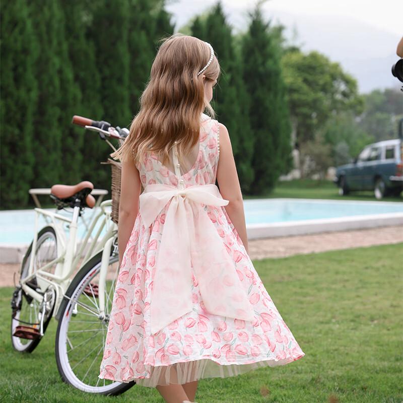 

Disney Girls Floral Bow Princess Dress 130