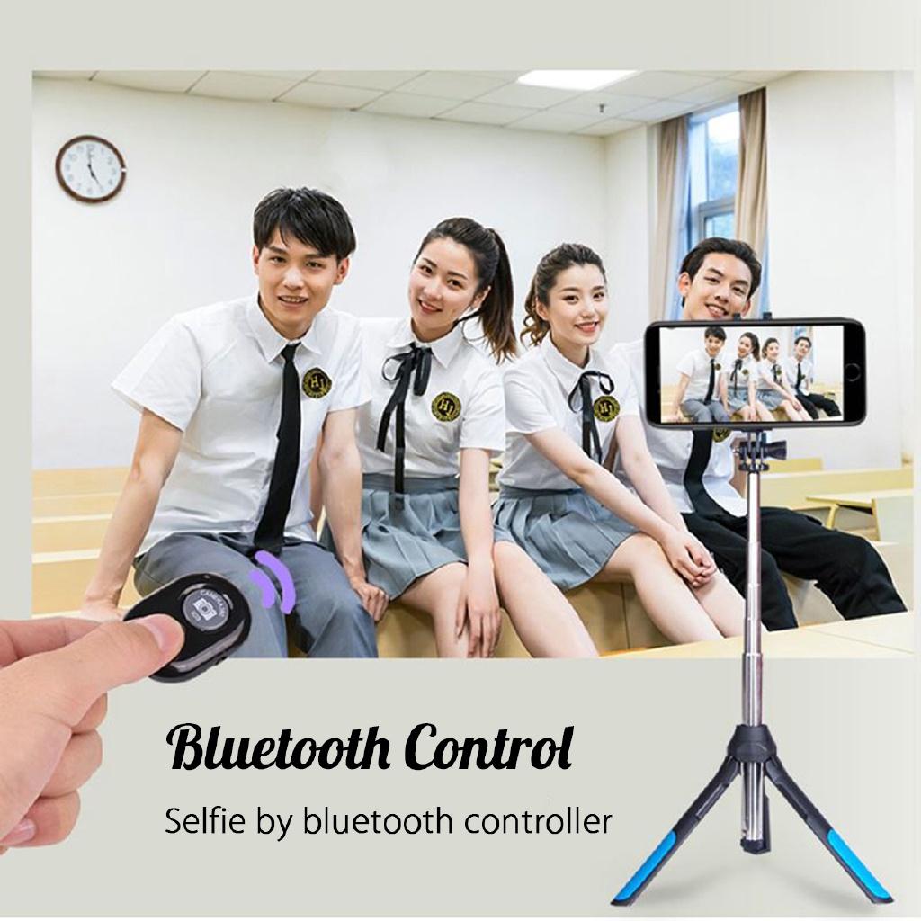 Składany statyw selfie 3 w 1 bezprzewodowy z pilotem bluetooth, wysuwany monopod do iPhone'a, kamery, Gopro