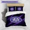 Austria Wien FC Bedrucktes 3-teiliges Bettwäsche-Set Atmungsaktiver Bettbezug mit Kissenbezügen Dekorative Bettwäsche für Schlafzimmer Zuhause