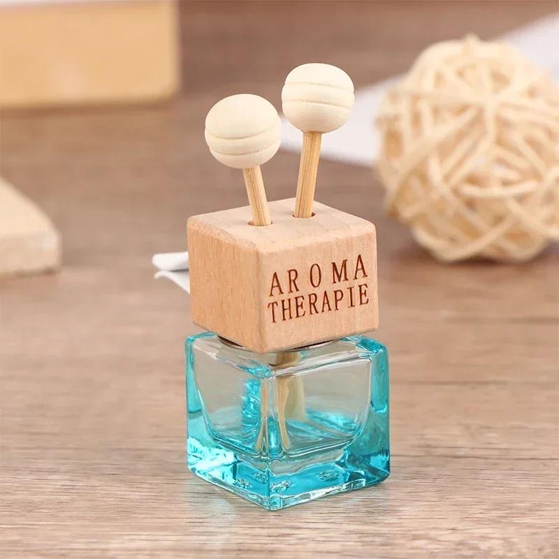 1 Stück Auto Hängeparfüm Anhänger Duft Lufterfrischer Leere Glas Parfüm Diffusor Flasche Aromatherapie Deko Zubehör