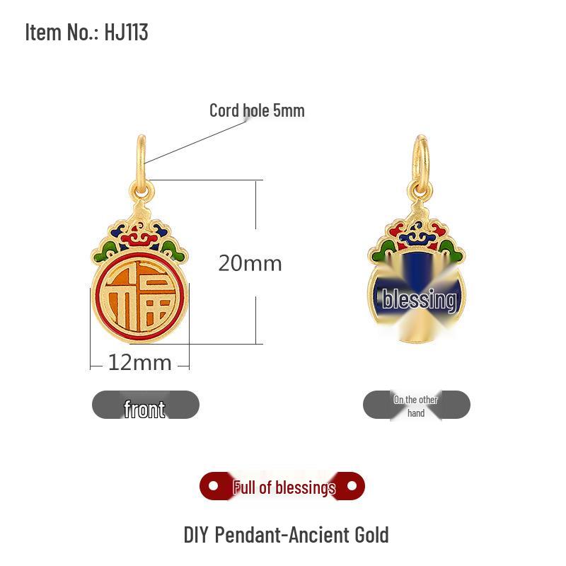 Ancient Gold Sand Cloisonné Beads for DIY Jewelry: Small Drop Pendant Necklace & Bracelet Accessories